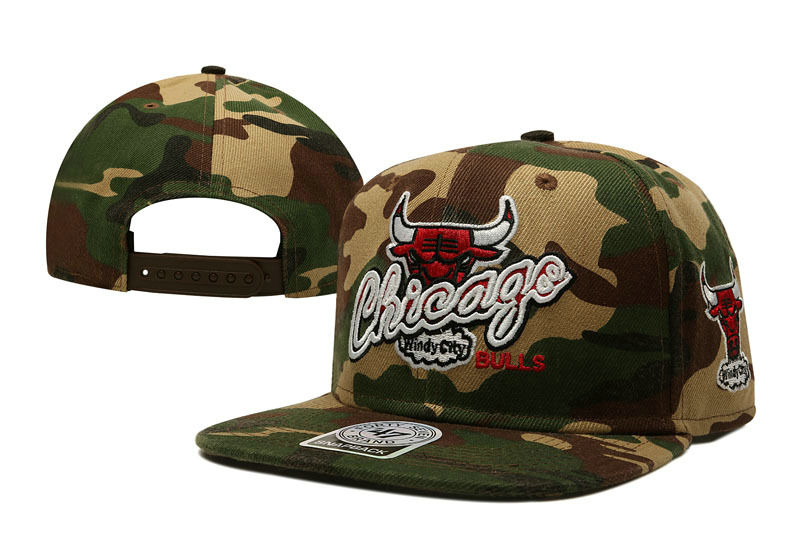 Chicago Bulls Camo Snapback Hat TY